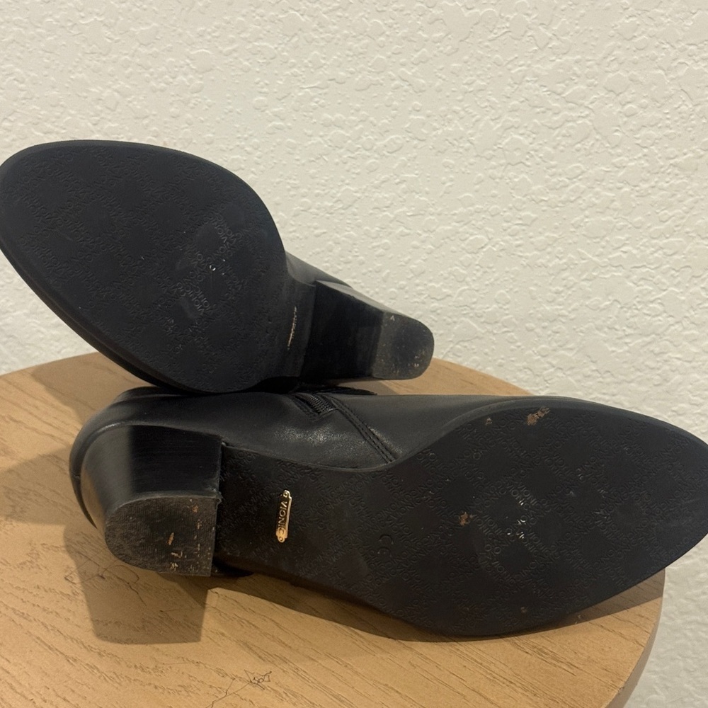 Vionic‎ Black Ankle Boots with Gold Buckle - Picture 11 of 12